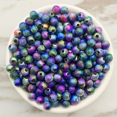 NEW DIY 4/6/8/10mm Multicolour Acrylic Round Spacer Loose Beads Jewelry Making ► Photo 1/1