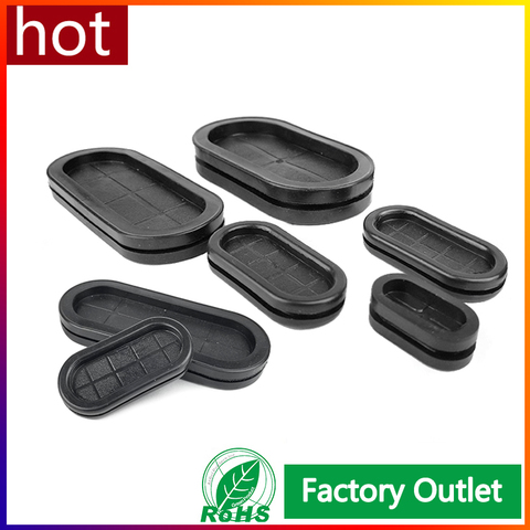 1/10pcs Oval Rubber Grommet Blanking Hole Wiring Cable Gasket Rubber Seal Assortment Set For Protects Wire Cable Hardware Tool ► Photo 1/6