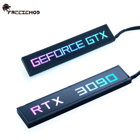 FREEZEMOD GPU Side Panel RTX3090 PC Decoration Chassis Graphics Card Faith Lamp Water Cooler Part 5V3PIN AURA ARGB Synchronous ► Photo 1/1