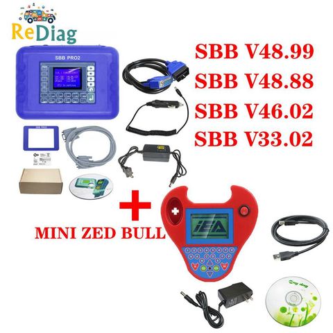 Newest SBB V48.99V48.88V46.02 Key Programmer Add New Cars Upgrade than SBB V33.02 Same Function as CK100 MINI ZED BULL 2 Colors ► Photo 1/1