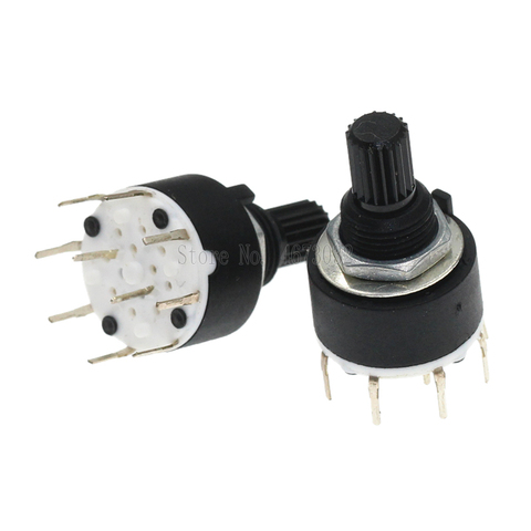 5PCS SR16 series Environmentally friendly plastic 16MM rotary switch 15MM flower axis band switch ► Photo 1/6