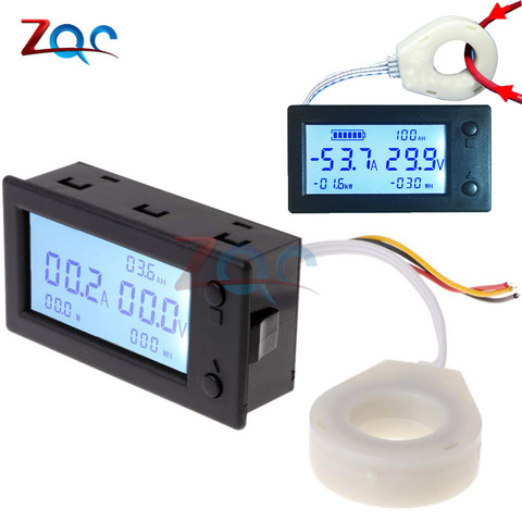 DC 300V 100A 200A 400A Digital Voltmeter Ammeter Battery Capacity Coulometer Power Electric Energy Watt Timer Hall Coulomb Meter ► Photo 1/6