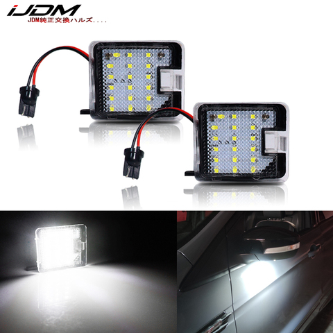 2Pcs LED Under Side Mirror Puddle Light For Ford Focus 3 Kuga 2 S-Max WA6 2 Mondeo 4 5 Grand C-max 2 Escape Car Courtesy light ► Photo 1/6