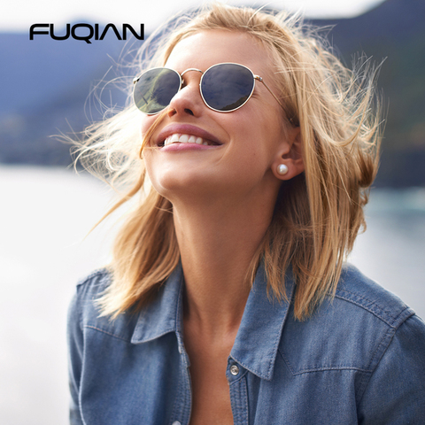 FUQIAN Round Polarized Sunglasses Women Men Classic Small Metal Sun Glasses Male Vintage Anti-glare Driving Eyeglasses UV400 ► Photo 1/6