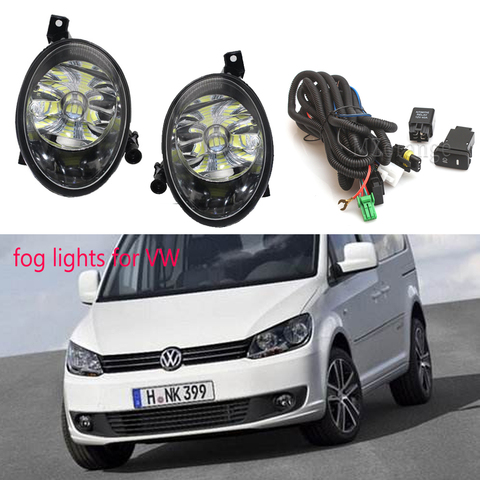 LED fog lights for VW for Golf 6 MK6 2009-2013 for Jetta 6 Caddy Touran Tiguan 2011-2016 fog lights foglights wiring switch kit ► Photo 1/6