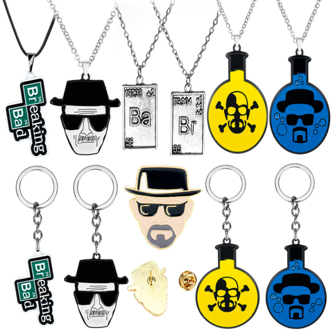 TV Breaking Bad Metal Keychain Letter Logo Walter White Key Chain for Women Men Car Keyring Chaveiro Jewelry Christmas Gift ► Photo 1/6