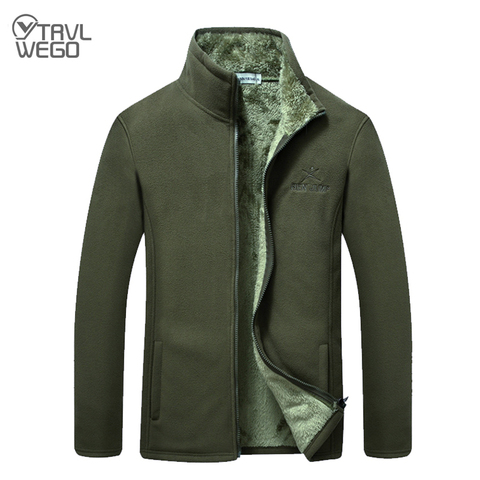 TRVLWEGO Man Winter Outing Polar Fleece Jacket Outdoor Thickening Camping Tourism Coat Mountain Climbing Trekking Hiking Jackets ► Photo 1/6