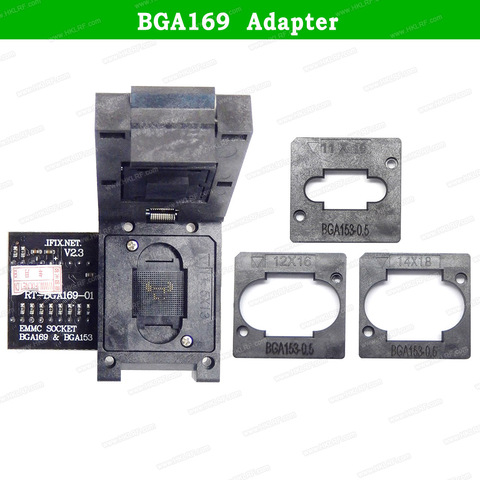 BGA169/BGA153 BGA48  EMMC Adapter RT-BGA169-01 V 2.1 With 3Pcs BGA Bounding Box For RT809H Universal Programmer ► Photo 1/5