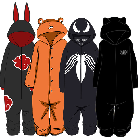 Naruto Shippuden Date A Live Tokyo Ghoul FGO Kuma Bear Jumpsuit Cosplay Yuna Animal Doma Umaru Onesies Rompers Pyjamas Sleepwear ► Photo 1/6
