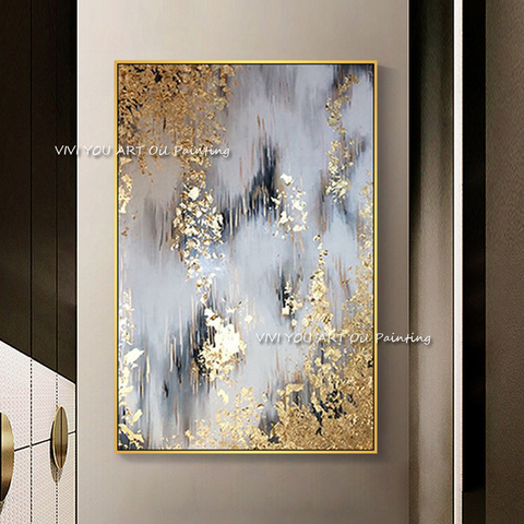 History Review On New 100 Hand Painted Abstract Gold Art Wall Picture Handmade Golden Tree Canvas Oil Painting For Living Room Home Decor Aliexpress Er Ha S World - Abstract Artists Home Decor