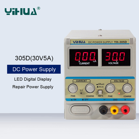 YIHUA 305D 30V5A Adjustable DC Regulated Power Supply For Laboratory Phone Repair Voltage Regulator Digital Display Power Supply ► Photo 1/6