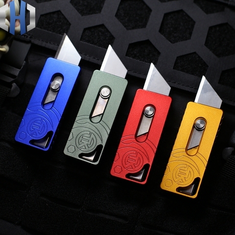 Two Step Paper Cutter Outdoor Field Survival Tool Knife Cut Open Express EDC Pocket Knife ► Photo 1/6