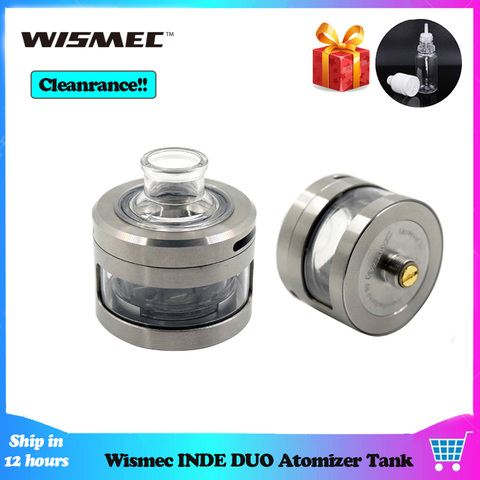 Clearance Wismec INDE DUO Atomizer Tank RDA rdt Wismec airflow vortex flow Rebuildable Heating Coil vape Tank vs Profile RDA ► Photo 1/6