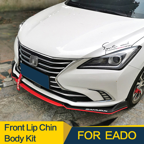 Front Bumper Spoiler Protector Plate Lip Body Kit Carbon Surface Chin Shovel Contrast Color Design For Changan Eado 2022-2022 ► Photo 1/6