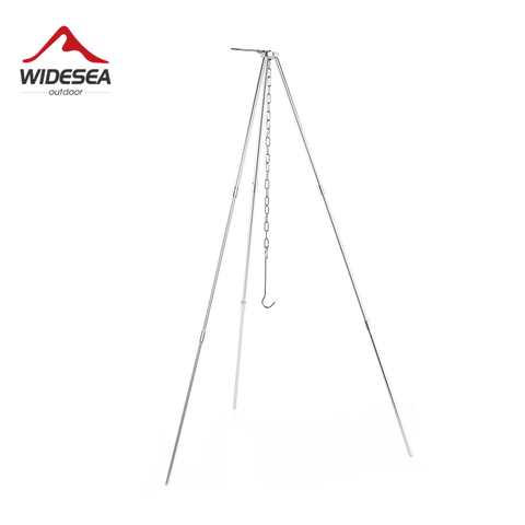 Widesea Camping Tripod for Fire Hanging Pot Outdoor Campfire Cookware Picnic Cooking Pot Grill ► Photo 1/6