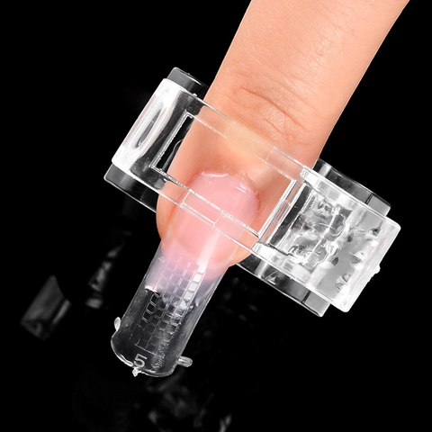 10/5Pcs Nail Clip Acrylic Nail Plastic Fake Finger Polish Extension Tip Quick Building Mold UV Gel LED Manicure Art Builder Tool ► Photo 1/6