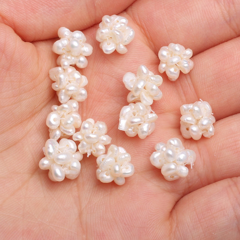 Natural Freshwater Pearl Colored Flower Ball Pendants Hand Woven for Jewelry Making DIY women's elegant Necklace Accessories ► Photo 1/3