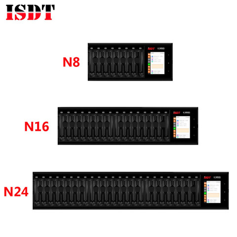 ISDT N8 N16 N24 AA AAA LCD Display Universal Battery Charger AA/AAA of Li-lon LiHv Ni-MH Ni-Cd LiFePO4 Battery Quick Charger ► Photo 1/6