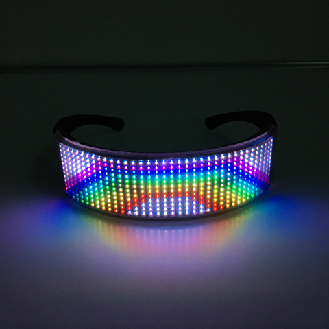 LED Luminous Glasses Futuristic Electronic Visor Glasses Light Up Glasses Prop for Halloween Festival KTV Bar Performance ► Photo 1/6