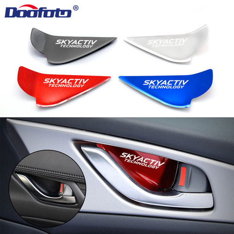 Car Door Bowl Handle Cover Trim Interior Stickers Case For Mazda Skyactiv Technology Logo 3 6 CX 5 CX3 Car Styling Accessories ► Photo 1/6