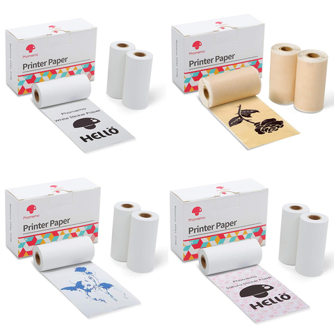 Phomemo Self-Adhesive Thermal Paper Printable Sticker Label Papers for  Phomemo M02/M02S/M02Pro Printer for iphone Photo Paper