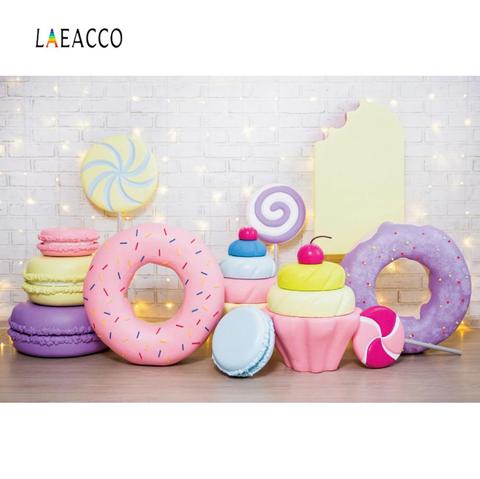 Photo Background Baby Candy Lollipops Ice Cream Birthday Party Sweet Love Gray Brick Wall Bulb Photography Backdrop Photo Studio ► Photo 1/6