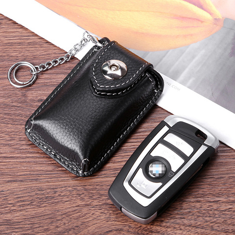 Belt Wear Genuine Leather Smart Key Holder  Waist Car Key Holder Magnetic Buckle Vintage Small Key Bag Keysmart Bag Box for Keys ► Photo 1/6