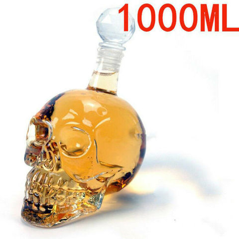 Creative Crystal Skull Head Bottle Whiskey Vodka Wine Decanter Bottle Whisky Glass Beer Glass Spirits Cup Water Glass Bar Home ► Photo 1/1