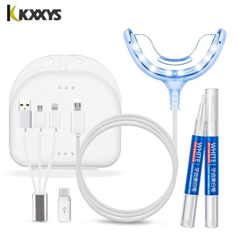 Professional Teeth Whitening Kit 16x Accelerator Light Blue LED Light Concentrated Peroxide Gel Mouth Tray Teeth ► Photo 1/6