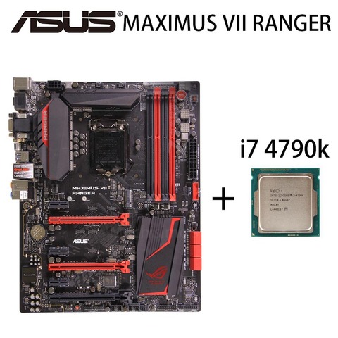 Buy Online Lga 1150 Asus Maximus Vii Ranger Motherboard Cpu I7 4790k Ddr3 Pci E 3 0 M 2 Hdmi Desktop Z97 Placa Mae 1150 4ghz Atx Used Alitools