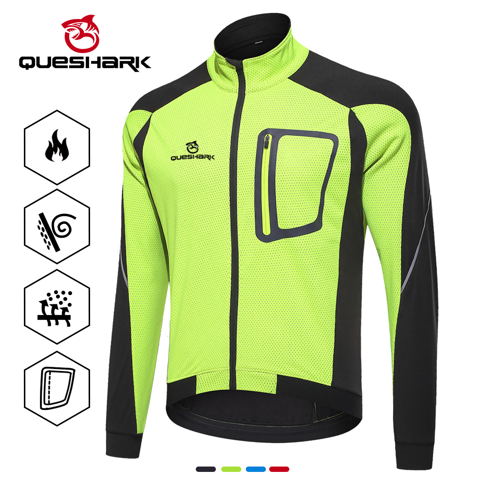 Winter Men Cycling Jacket Warm Reflective Windproof Waterproof Sports Coat 