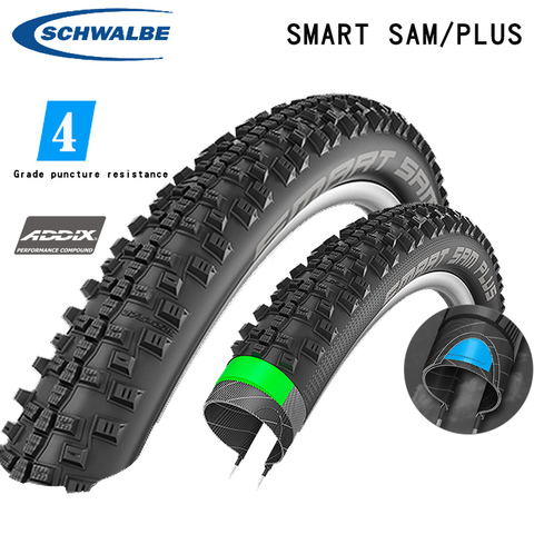 Schwalbe mountain bike tire am XC steel wire stab proof SMART SAM PLUS 26 27.5 29 inch mountain folding stab resistant tire ► Photo 1/6