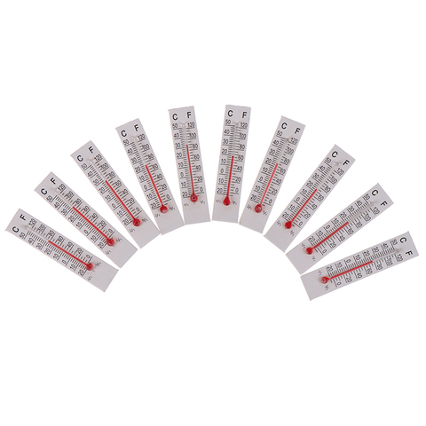 10 Pcs 5cmX1.1cm Miniature Paper Cardboard Thermometer Indoor -20-50 Celsius 5cmX1.1cm ► Photo 1/6