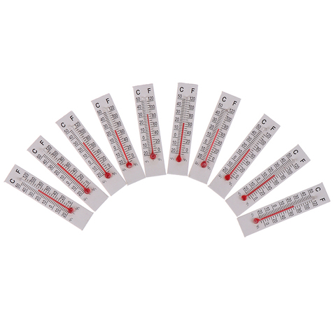 10 Pcs 5cmX1.1cm Miniature Paper Cardboard Thermometer Indoor -20-50 Celsius 5cmX1.1cm ► Photo 1/6