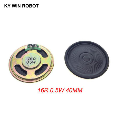 2pcs/lot New Ultra-thin Mini speaker 16 ohms 0.5 watt 0.5W 16R speaker Diameter 40MM 4CM thickness 5MM ► Photo 1/6