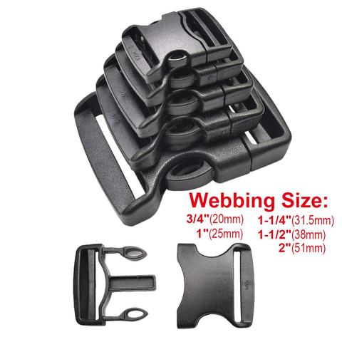 Side Release Buckle Plastic Webbing Strap Belt Buckles Outdoor Camp Backpack Pets Strap DIY Craft 20mm 25mm 32mm 38mm 50mm ► Photo 1/6