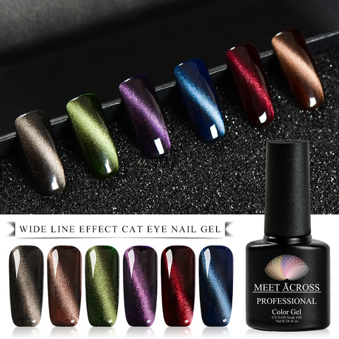 MEET ACROSS 3D Chameleon Cat Eyes UV Gel Polish Soak Off Magnetic Nail Varnish Nail Art Semi Permanent Led UV Gel ► Photo 1/6