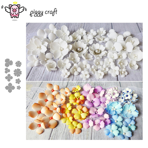 Piggy Craft metal cutting dies cut die mold Flower petal decoration Scrapbook paper craft knife mould blade punch stencils dies ► Photo 1/6