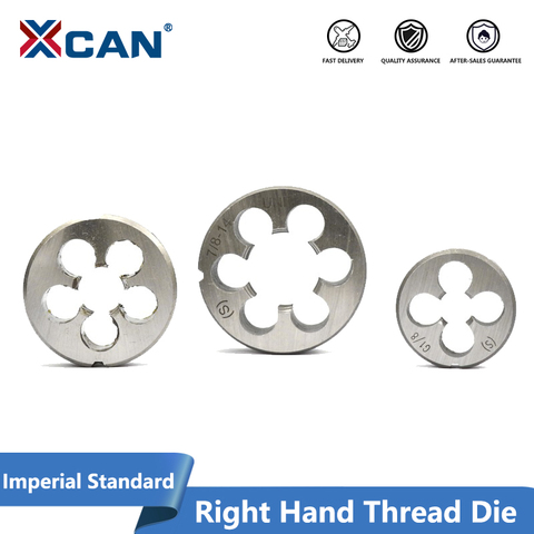 XCAN 1pc G1/4-19 G1/8-28 1/4 NC20 3/8 NC16 7/8 14UNF 1/2-28 UNEF Right Hand Thread Die Machine Screw Die ► Photo 1/6