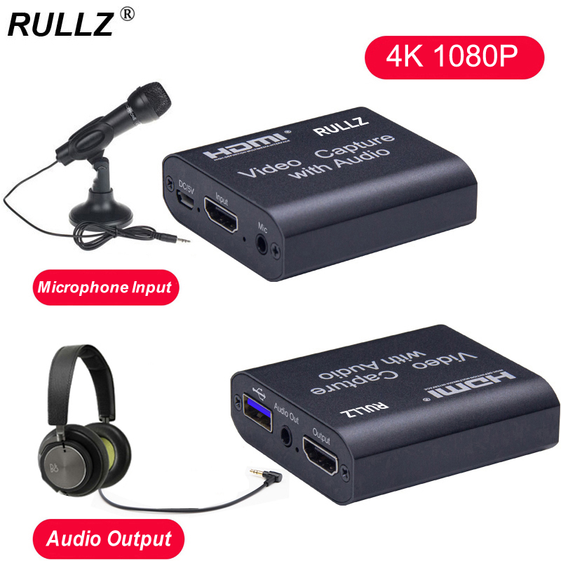 Rullz Mini 4k Usb 2.0 3.0 Hdmi Video Capture Card 1080p 60fps Plate Phone  Computer Game Recording Box Live Streaming Broadcast - Video & Tv Tuner  Cards - AliExpress