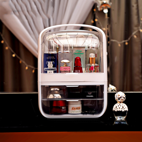 Large Cosmetic Storage Box Waterproof Dustproof Desktop Beauty FOR