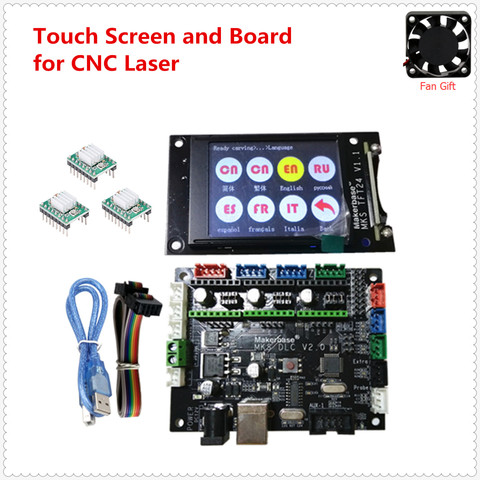 GRBL V1.1 expansion plate MKS DLC v2.0 motherboard CNC offline LCD display replace cnc shield v3 UNO R3 CNC 3018 PRO upgrade kit ► Photo 1/6