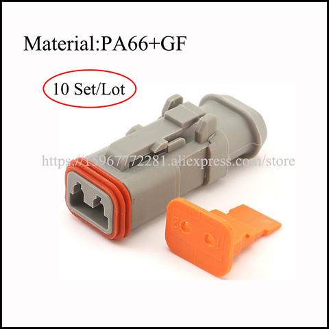 DT06-2S-E008 1.5mm PA66+GF gray New energy car male Connector cable Terminal auto socket 2pin female Connector automotive plug ► Photo 1/4