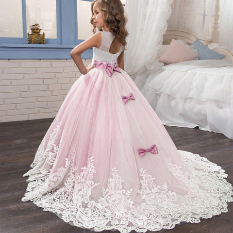 Source Princess party white dresses kids formal kid girl full