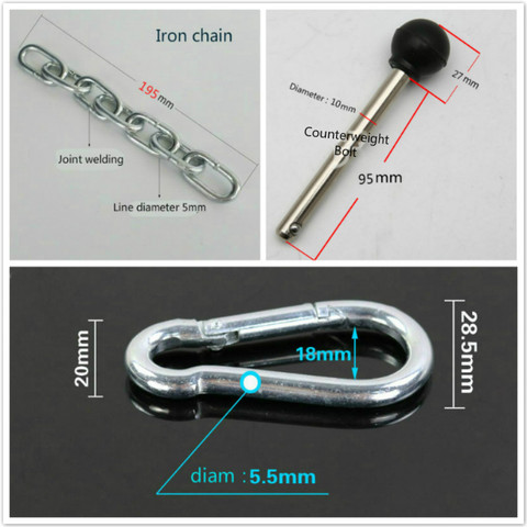 Counterweight Bolt Pin Metal Chains Screws Pumpkin Keys Fitness Equipment Joints Anaerobic Practice Wire Wire Iron Chain ► Photo 1/5