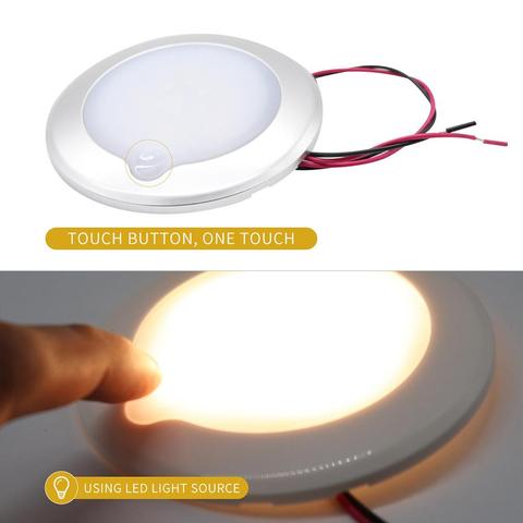 Car Camping RV Roof Ceiling Cabin Light IP67 Touch Dimming Boat Caravan Marine Motorhome Interior Lamp Caravan Auto Accessories ► Photo 1/6