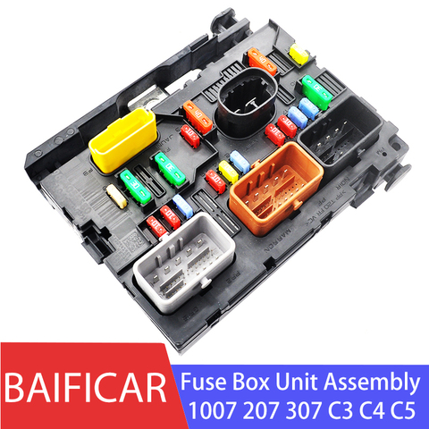 Brand New Genuine Fuse Box Unit Assembly BSM-LO4/L11 6500FH 9664055780 9664055580 For Peugeot 107 207 307/207CC Citroen C4 C5 ► Photo 1/6