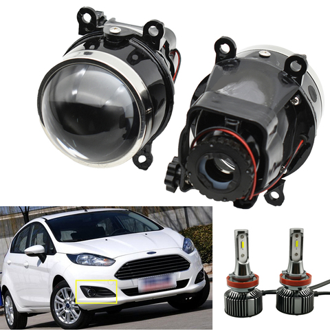 2pcs HID Bi-xenon Fog Lights Projector Lens Retrofit For Focus Fusion Fiesta Transit Edge EcoSport Ranger C-Max Tourneo Ka ► Photo 1/6