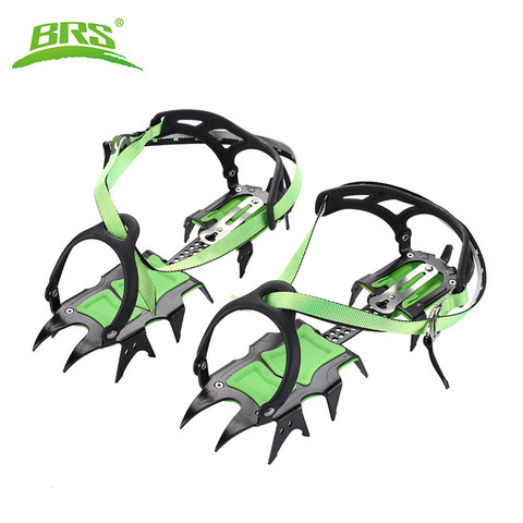 BRS Professional Manganese Steel Climbing Crampons Outdoor Snow Walking Bundled 14 Tooth Non-Slip Mountaineer Crampons Equipment ► Photo 1/6