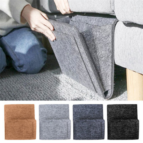 Bed Storage Bag Pocket Felt Bedside Hanging Storage Organizer Dorm Room Book Magazine TV Remote Caddy Bunk Holder For Table Sofa ► Photo 1/6